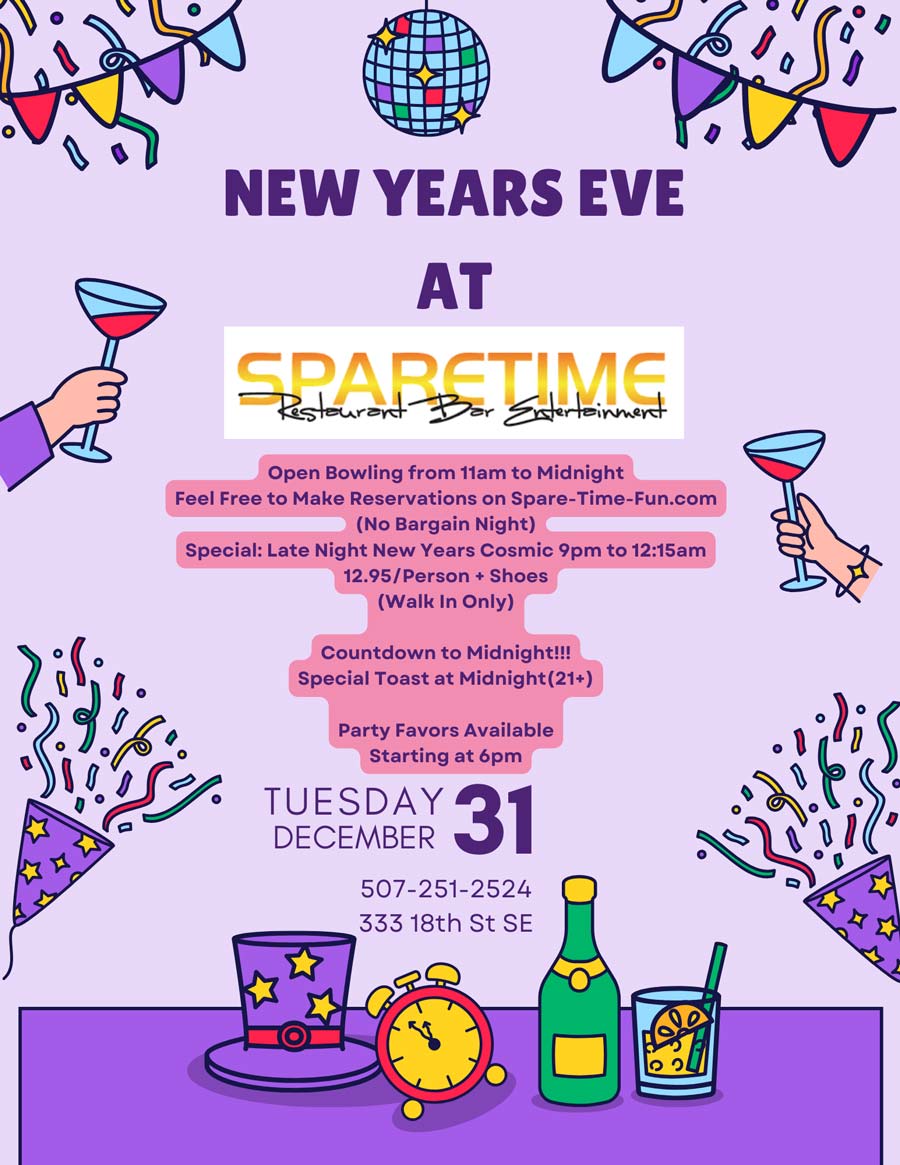 New Years at Sparetime 2024