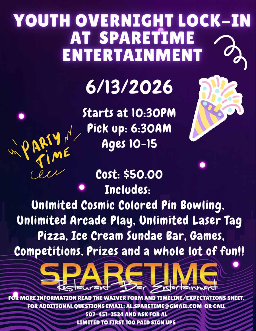 Sparetime lockin flyer